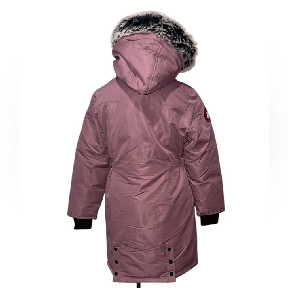 NWT $300 Canada Weather Gear Pink Haze Puffer Parka Jacket Faux Fur Hood M Ski - Picture 6 of 11